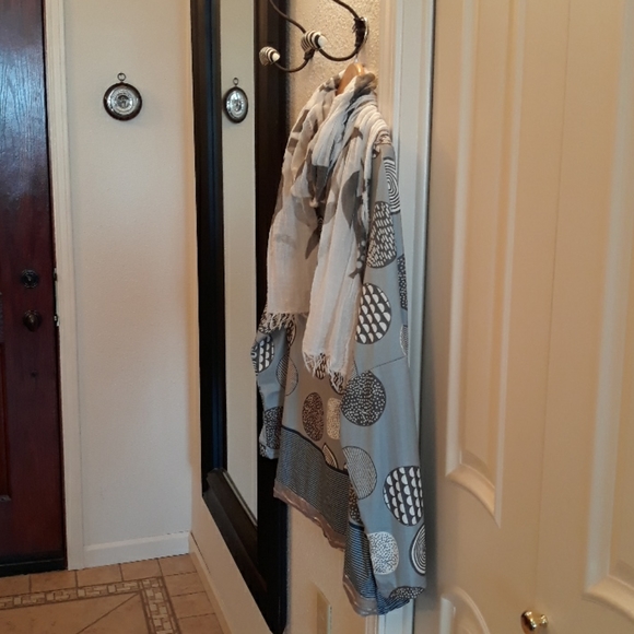 Unique Design Grey Blue Long Sleeve Top - Picture 7 of 7